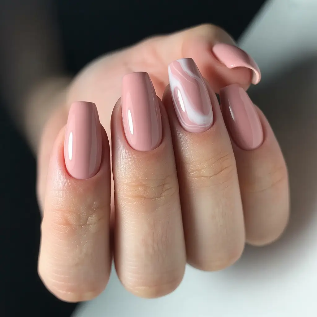 fall-coffin-nail-Muted-Rose-with-Marble-Accent