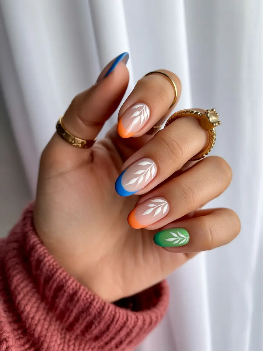 fall-nails-art-ideas-2025-bold-tips-white-leaves
