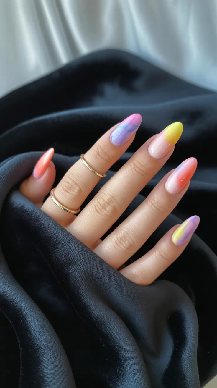 Autumn Marble Manicure - Soft Tie-Dye Marble for the Transition Season