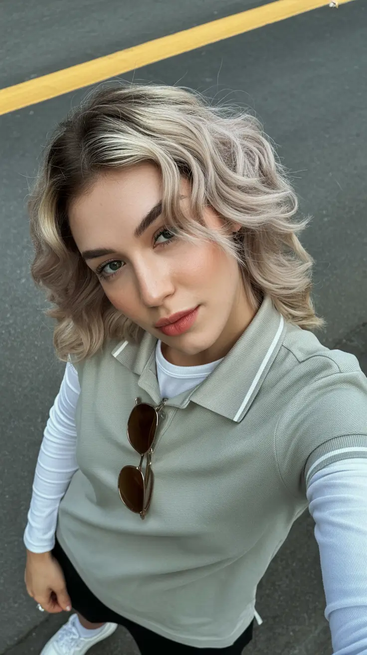fall and winter haircuts 2025 Chic Cool Blonde Lob with Volume