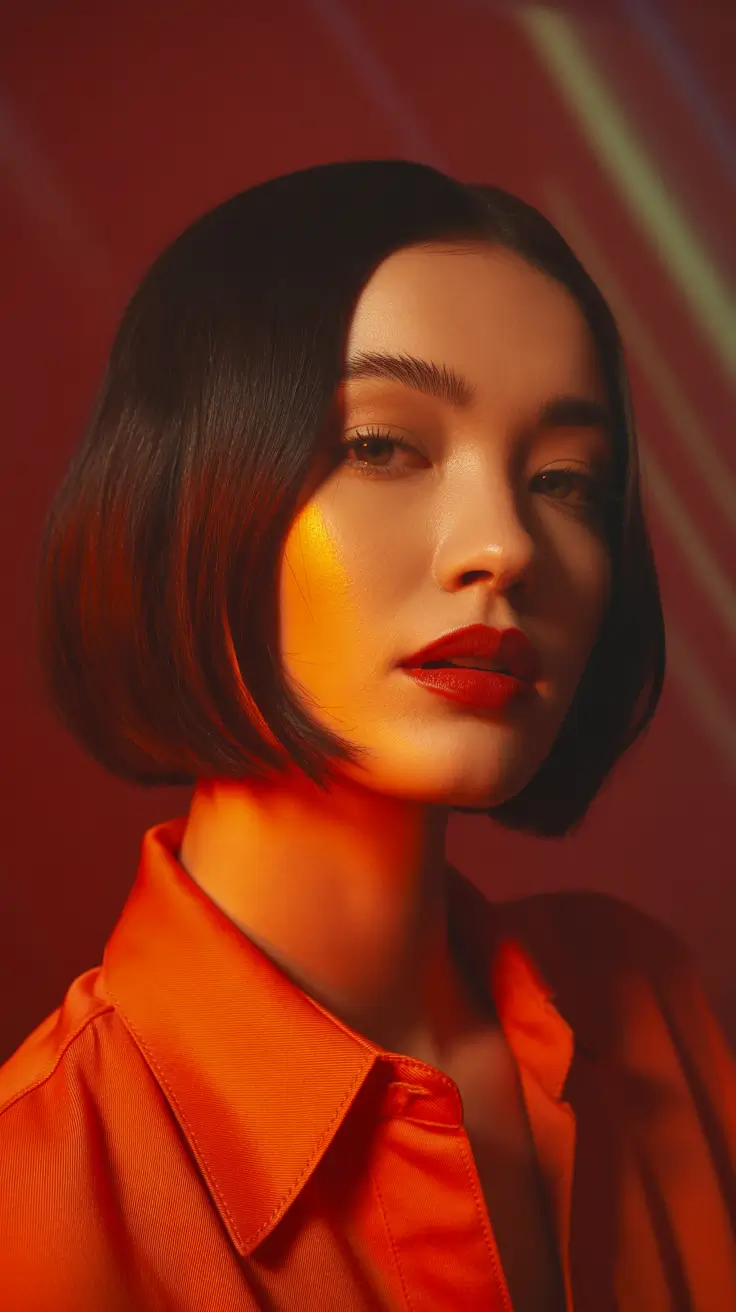 winter haircuts and colors 2025-2026 The Polished Short Bob