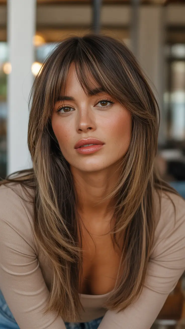 winter haircuts and colors 2025-2026 Face-Framing Butterfly Layers