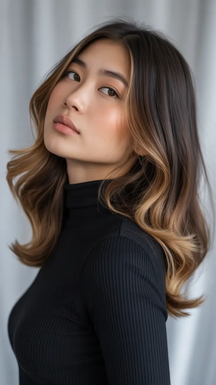 winter haircuts and colors 2025-2026 Soft Balayage Waves