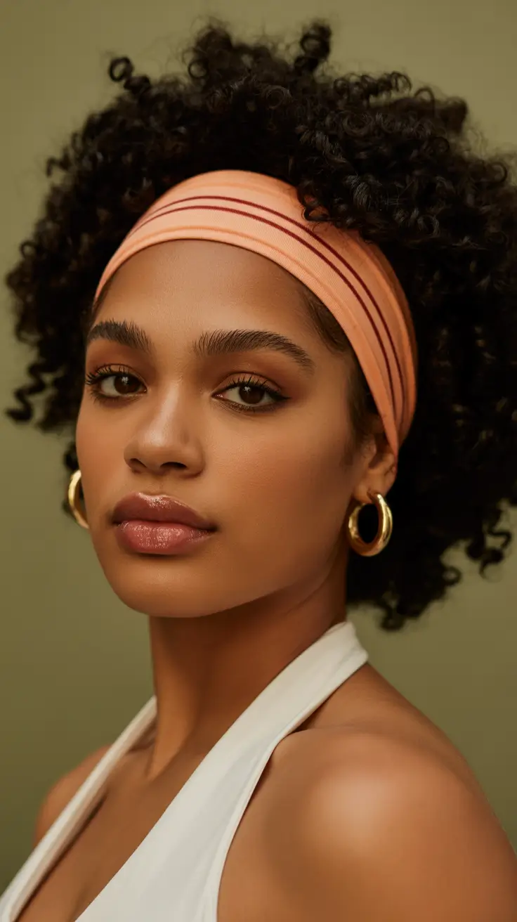 winter haircuts and colors 2025-2026 Defined Curls With Headband Accent