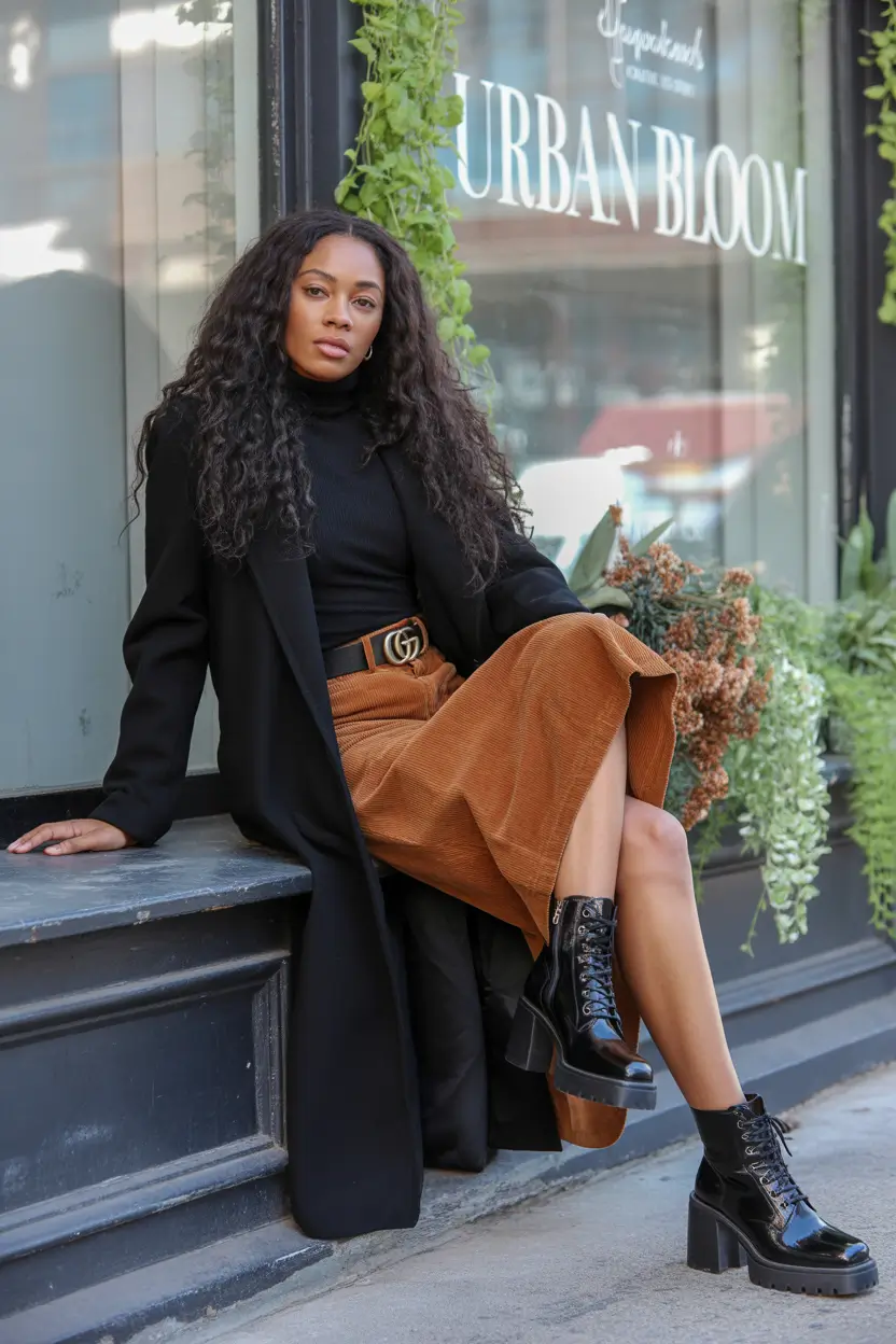 winter outfits blackgirl 2025-2026 Cool Neutrals with a Luxe Kick