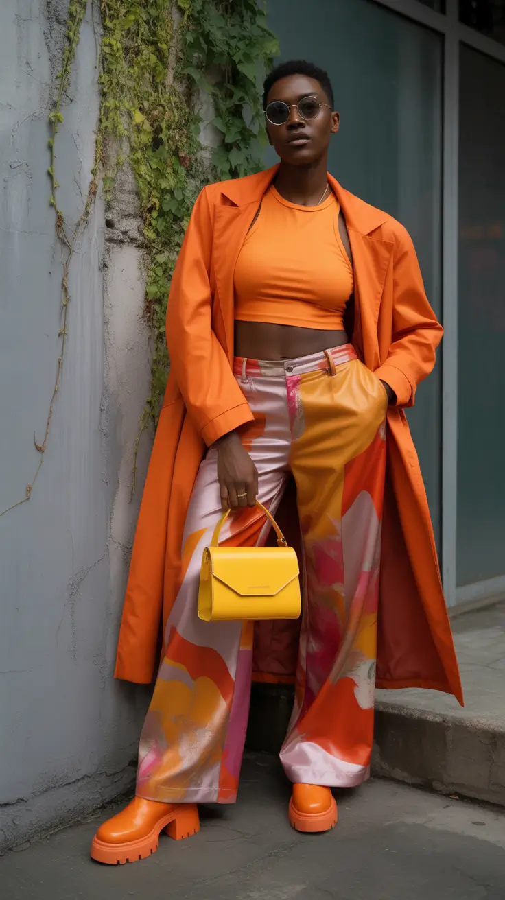 winter outfits blackgirl 2025-2026 Tangerine Satin Daydream