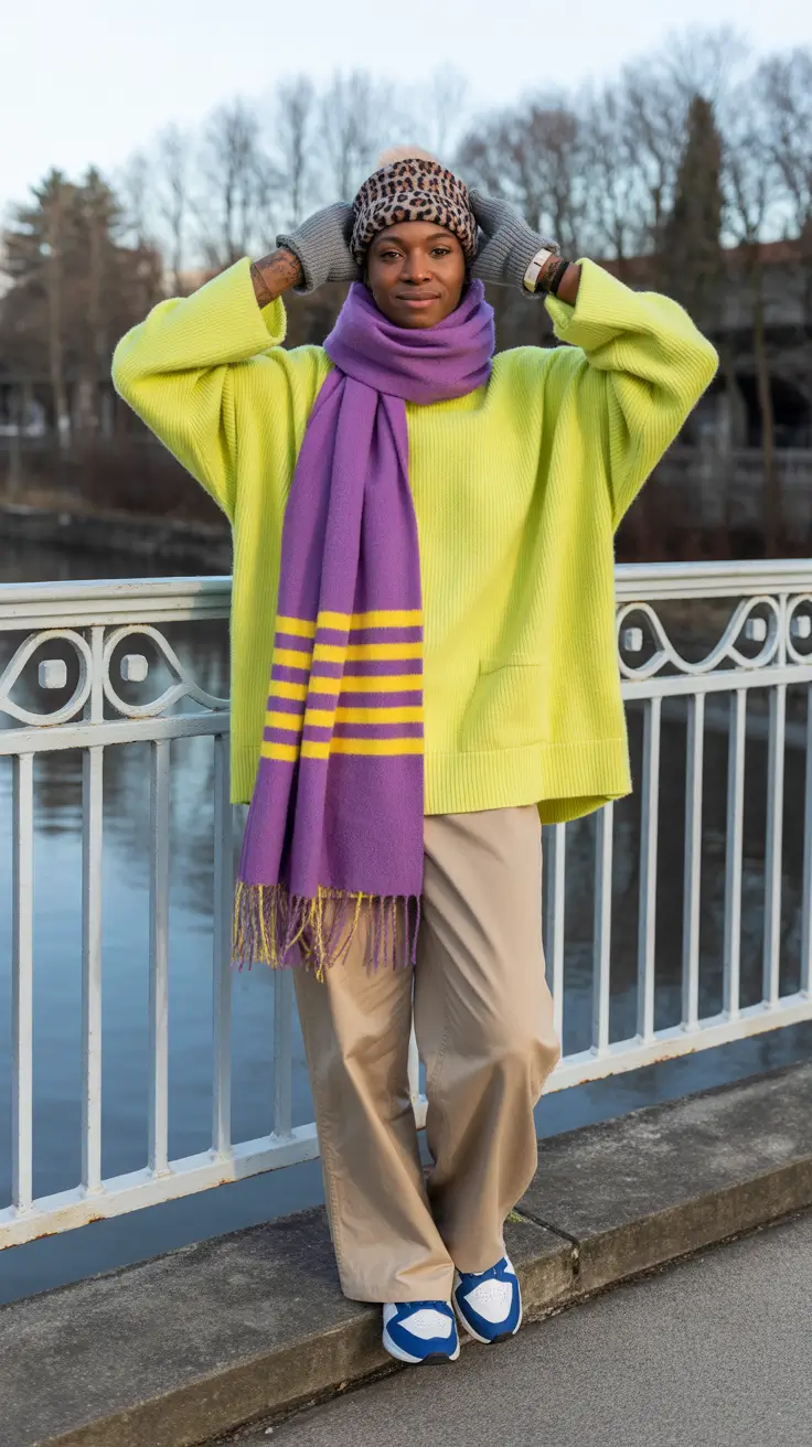 winter outfits blackgirl 2025-2026 Playful Chill in Lemon & Lilac