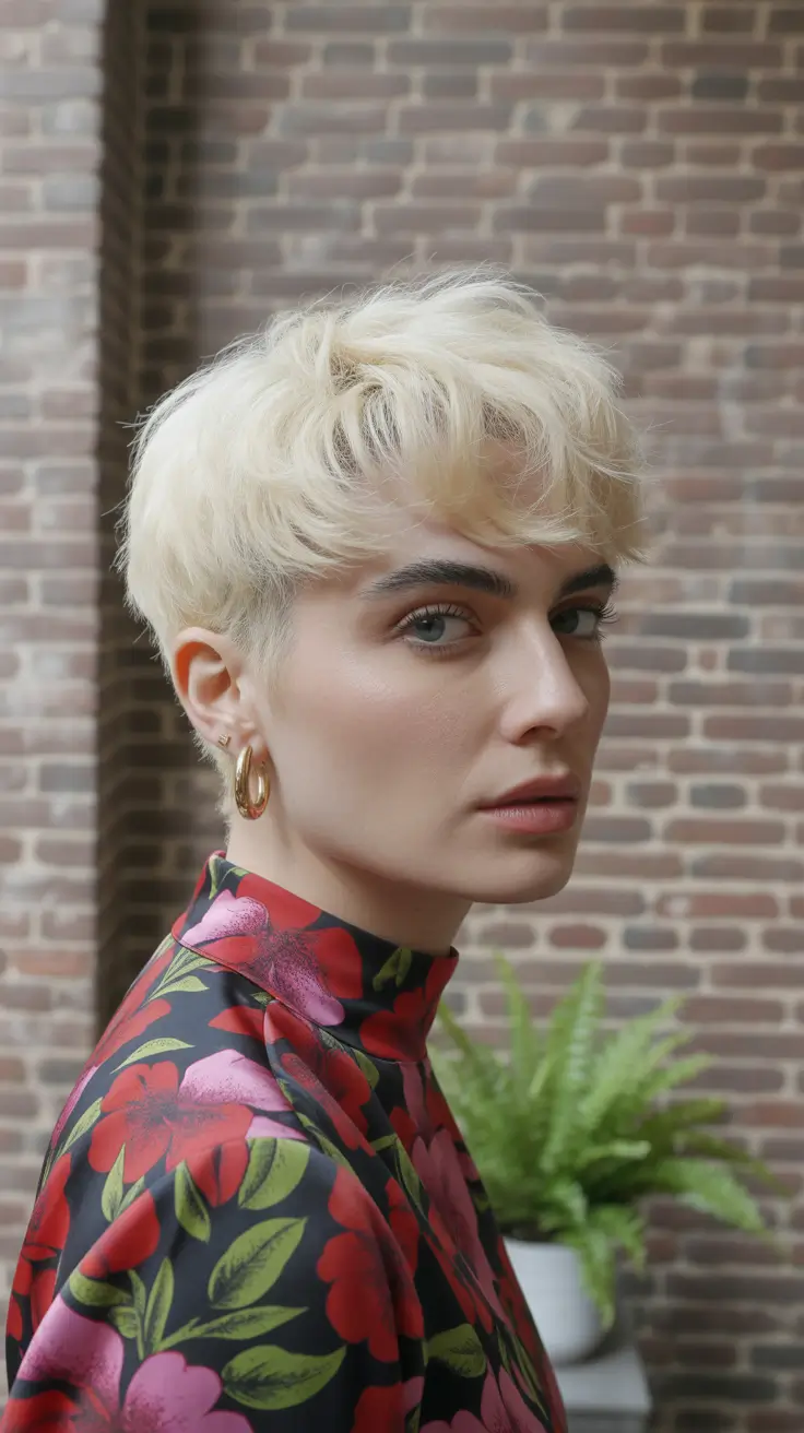 winter pixie haircuts 2025-2026 Soft Voluminous Pixie with Longer Fringe