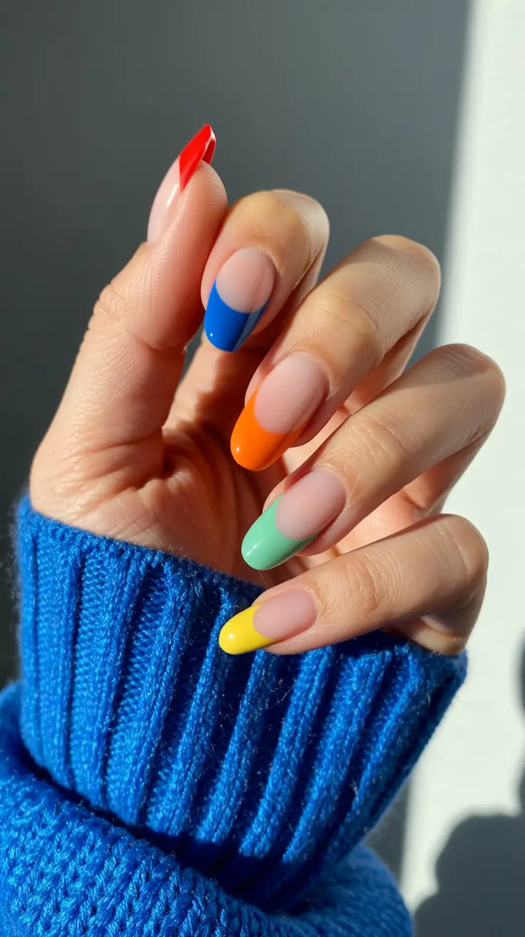 Color Block Nail Ideas for Fall 2025 Bold French Revival