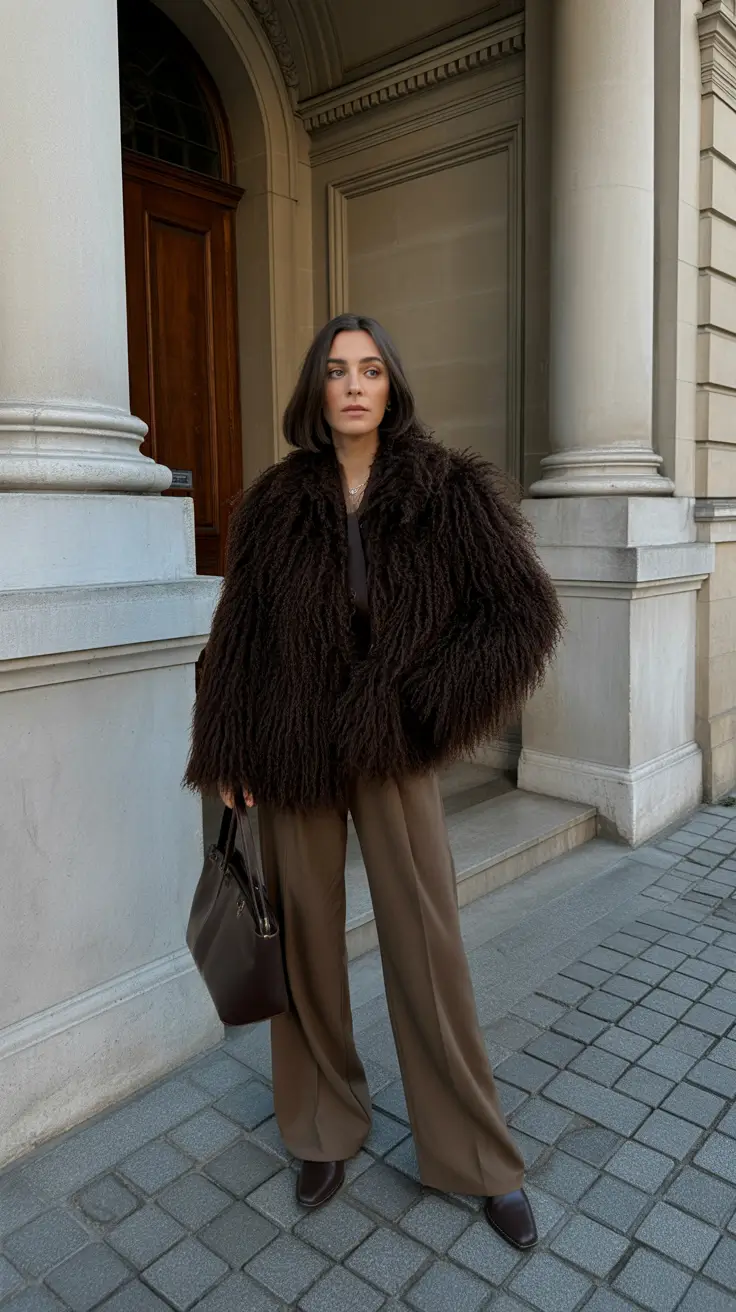 casual winter outfits 2025-2026 Chocolate Luxe for Cold-Weather Confidence