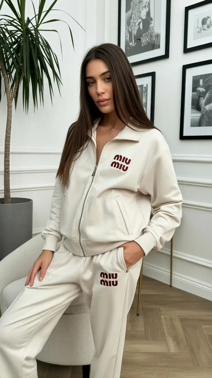 casual winter outfits 2025-2026 Ivory Dreams & Logo Minimalism