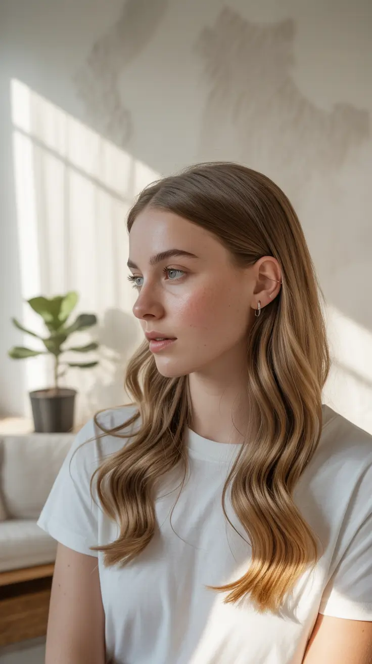 cute winter haircuts 2025-2026 Golden Winter Waves