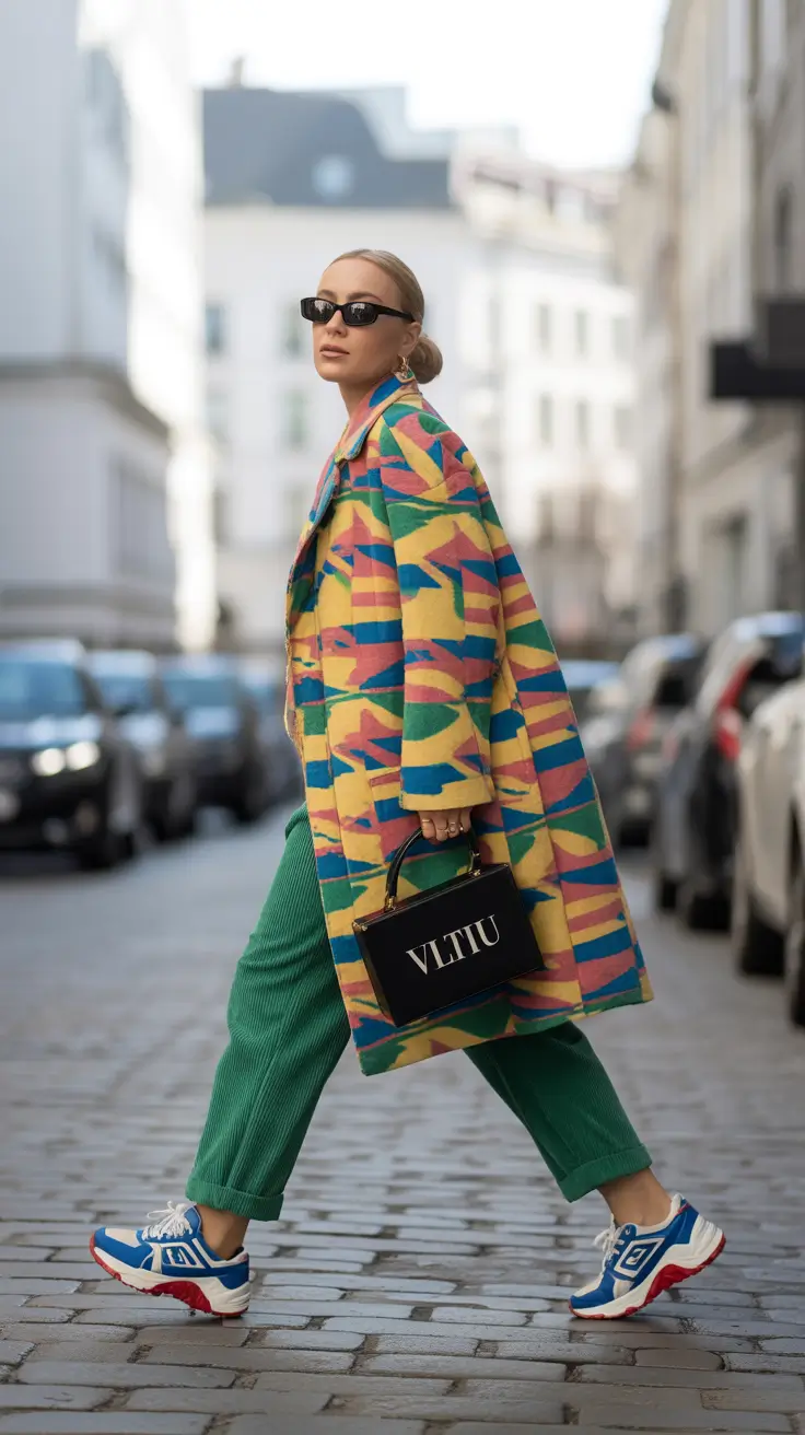 cute winter outfits 2025-2026 Playful Color Clash