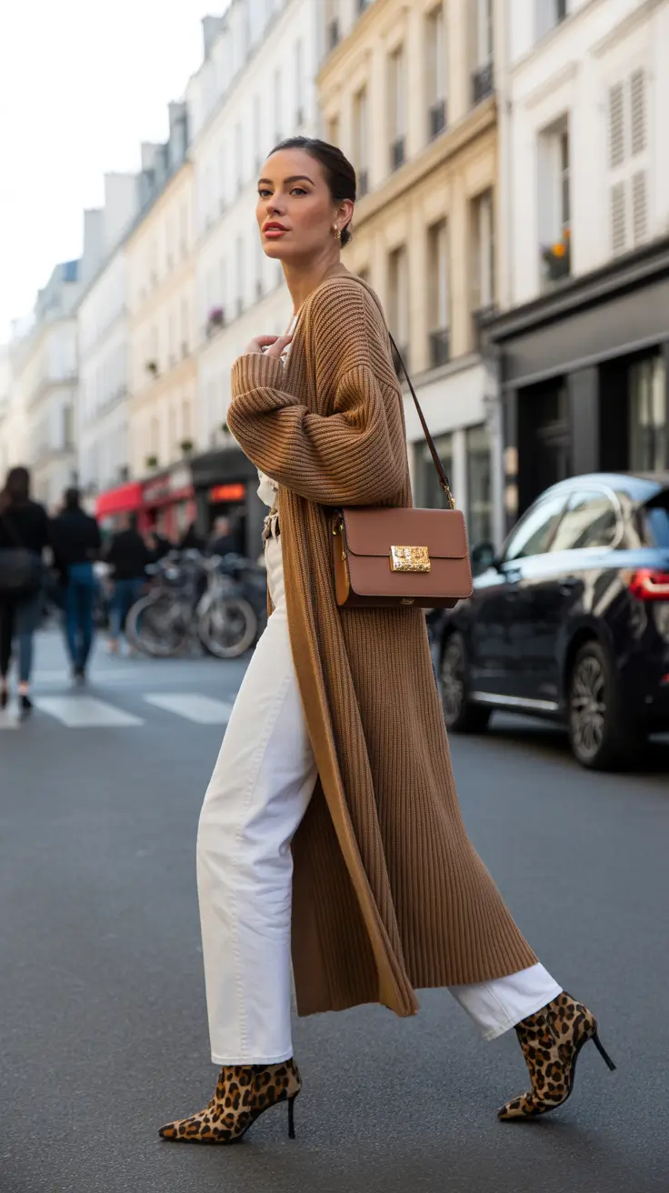 classy winter outfits 2025-2026 Warm Browns with a Playful Twist