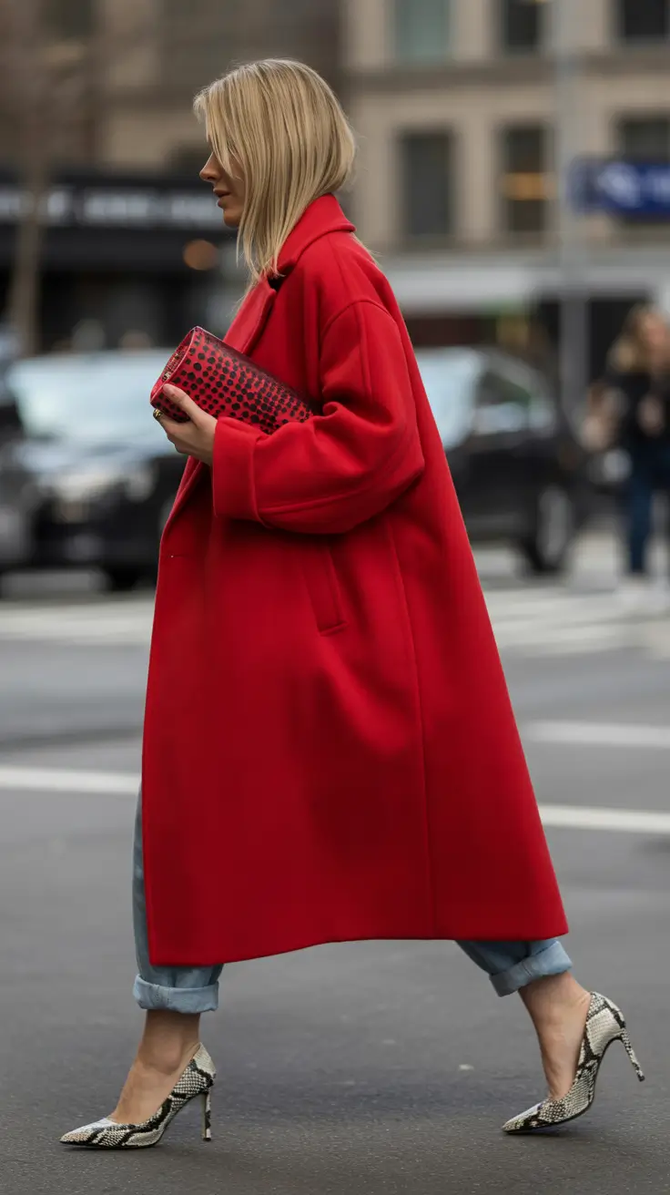 classy winter outfits 2025-2026 Powerful Red Statement