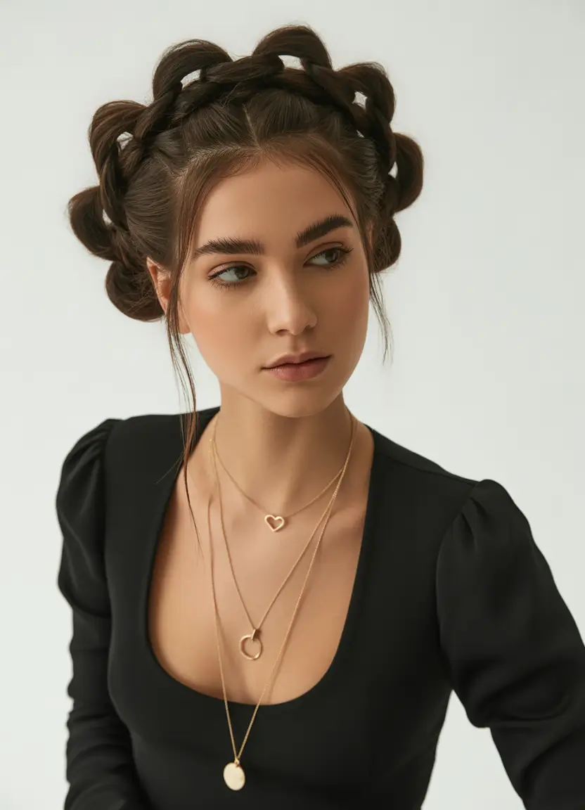 Fall hairstyle for long hairs Crowned Rope Braids with Volume