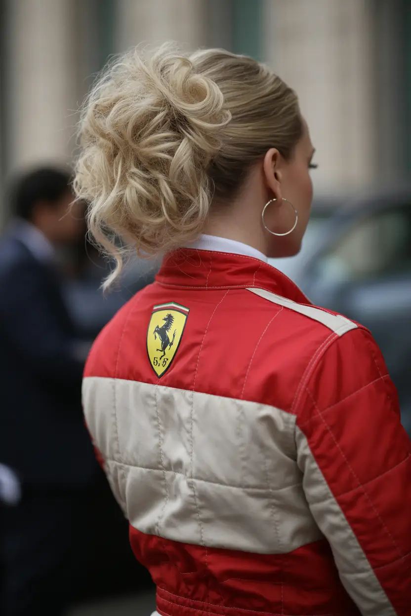 Fall hairstyle for medium hair 2025 Voluminous Blonde Updo with Texture