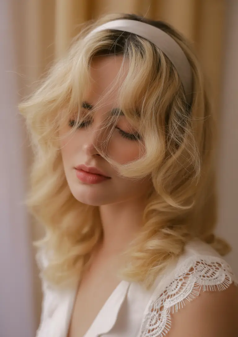 Fall hairstyle for medium hair 2025 Blonde Retro Volume