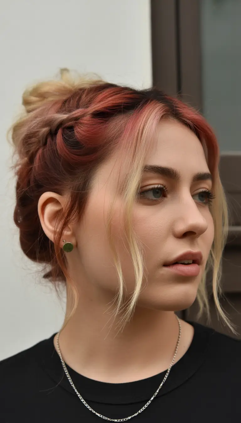 Fall hairstyle short hair 2025 Textured Updo With Face-Framing Strands