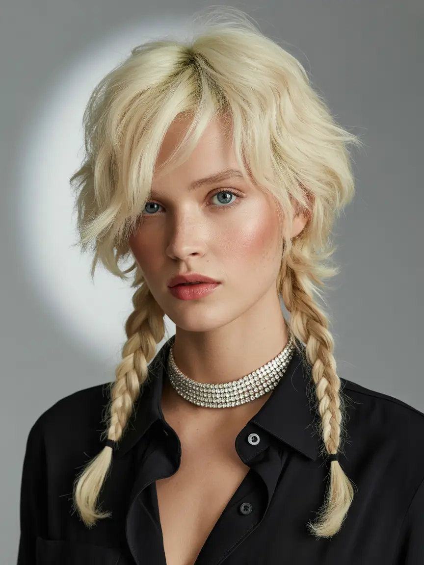 Fall hairstyle short hair 2025 Textured Braided Shag