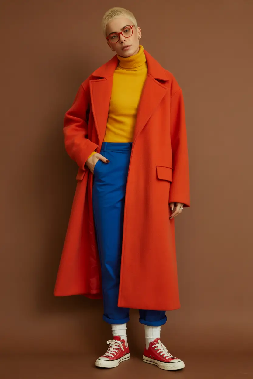 fall winter outfits 2025 Crayon Box Color Blocking