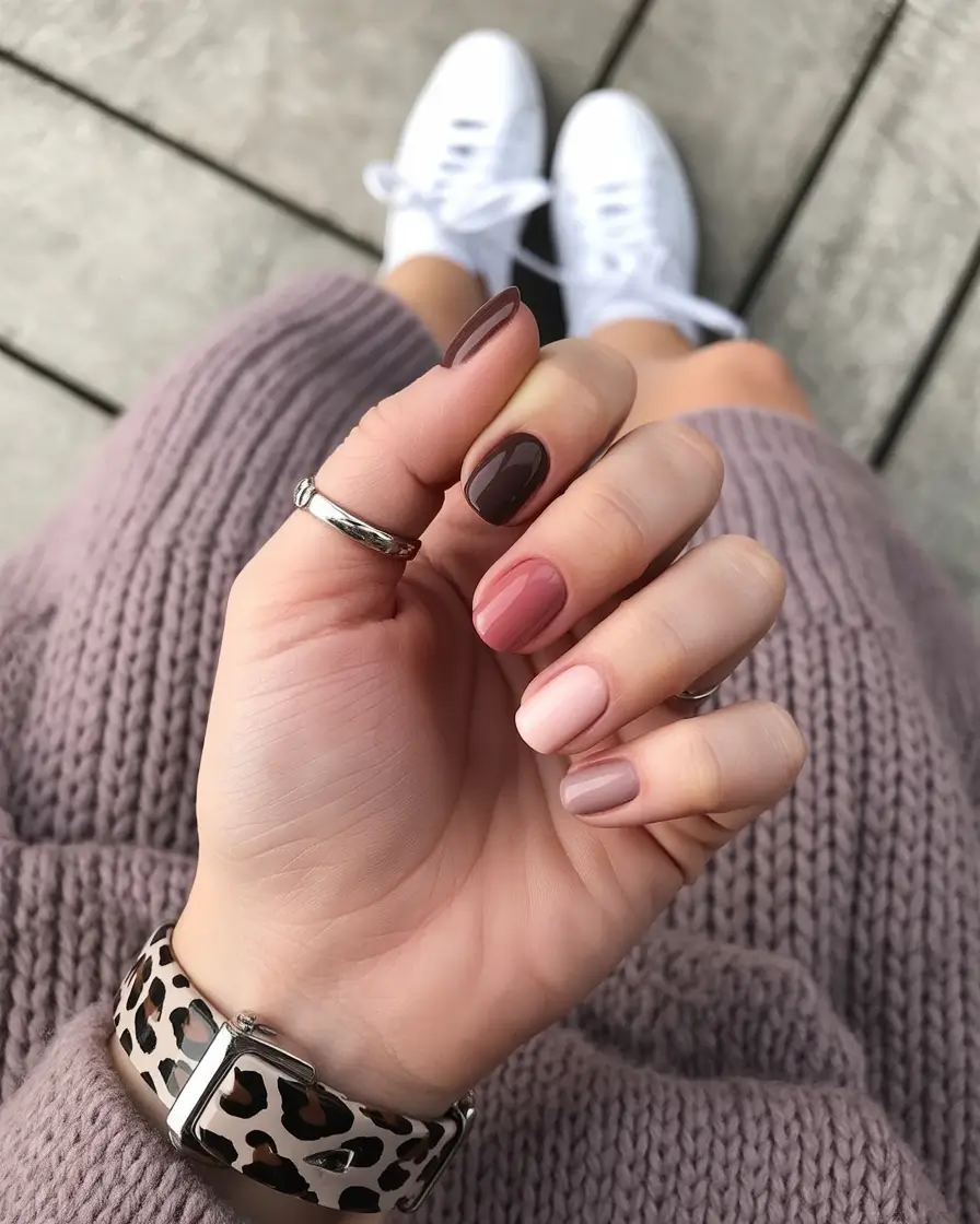 Fall Winter Nail Colors 2025-2026 Rosy Neutrals on Rotation