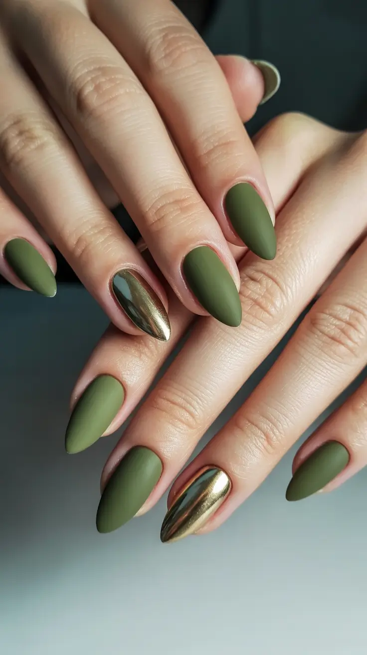 Matte Olive With Metallic Accent