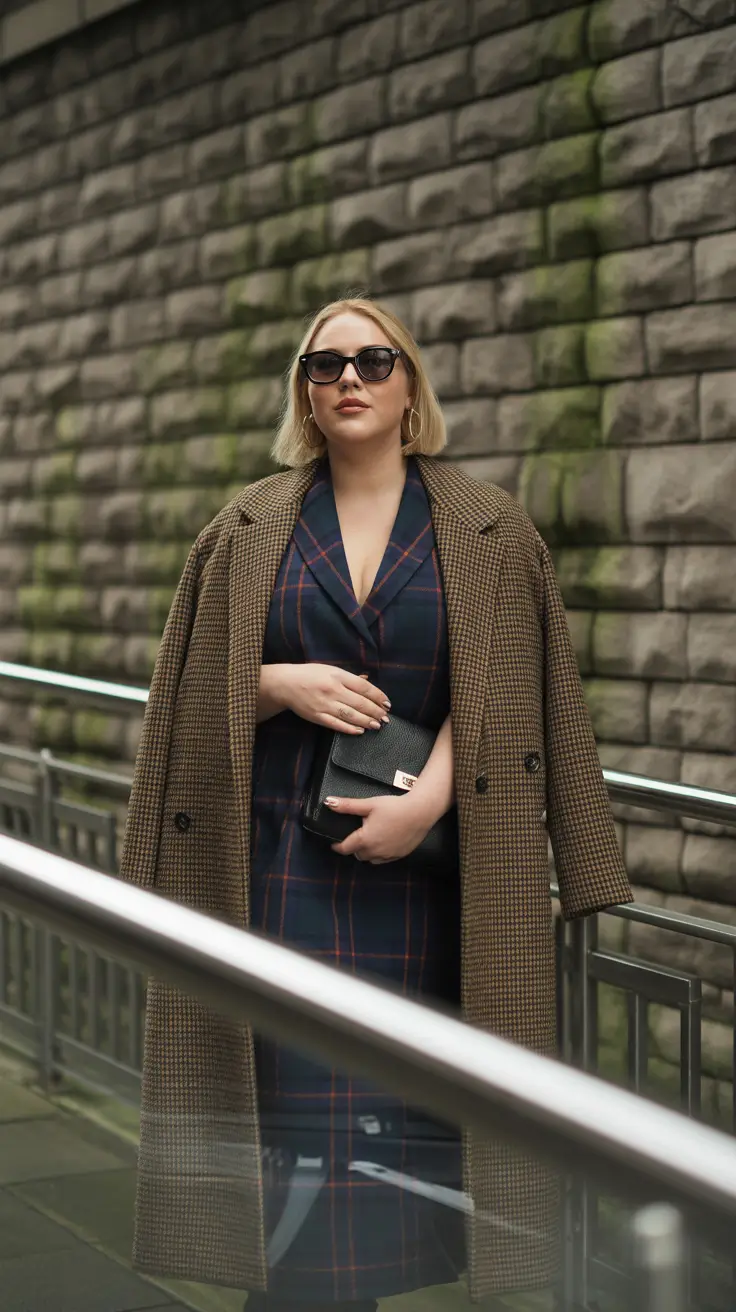 plus size winter outfits 2025-2026 Layered Elegance in Neutral Tones