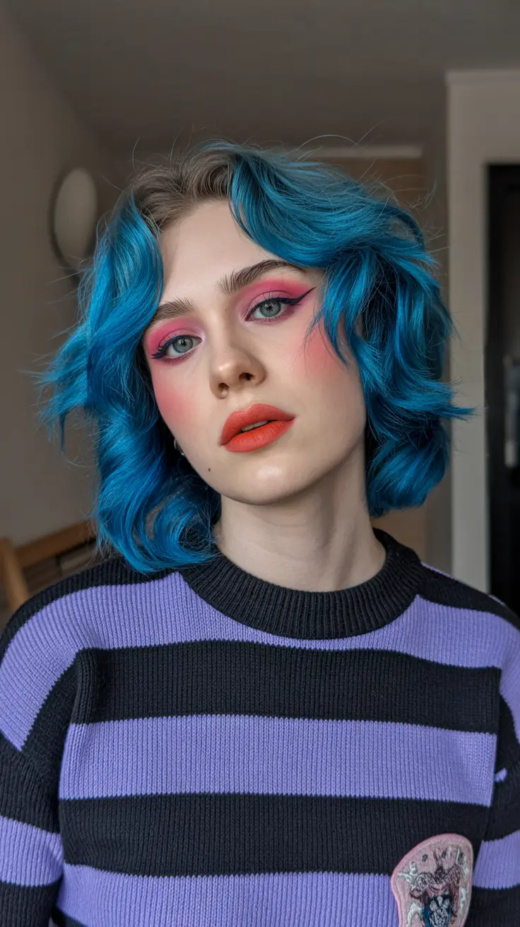 short winter haircuts 2025-2026 Electric Blue Waves