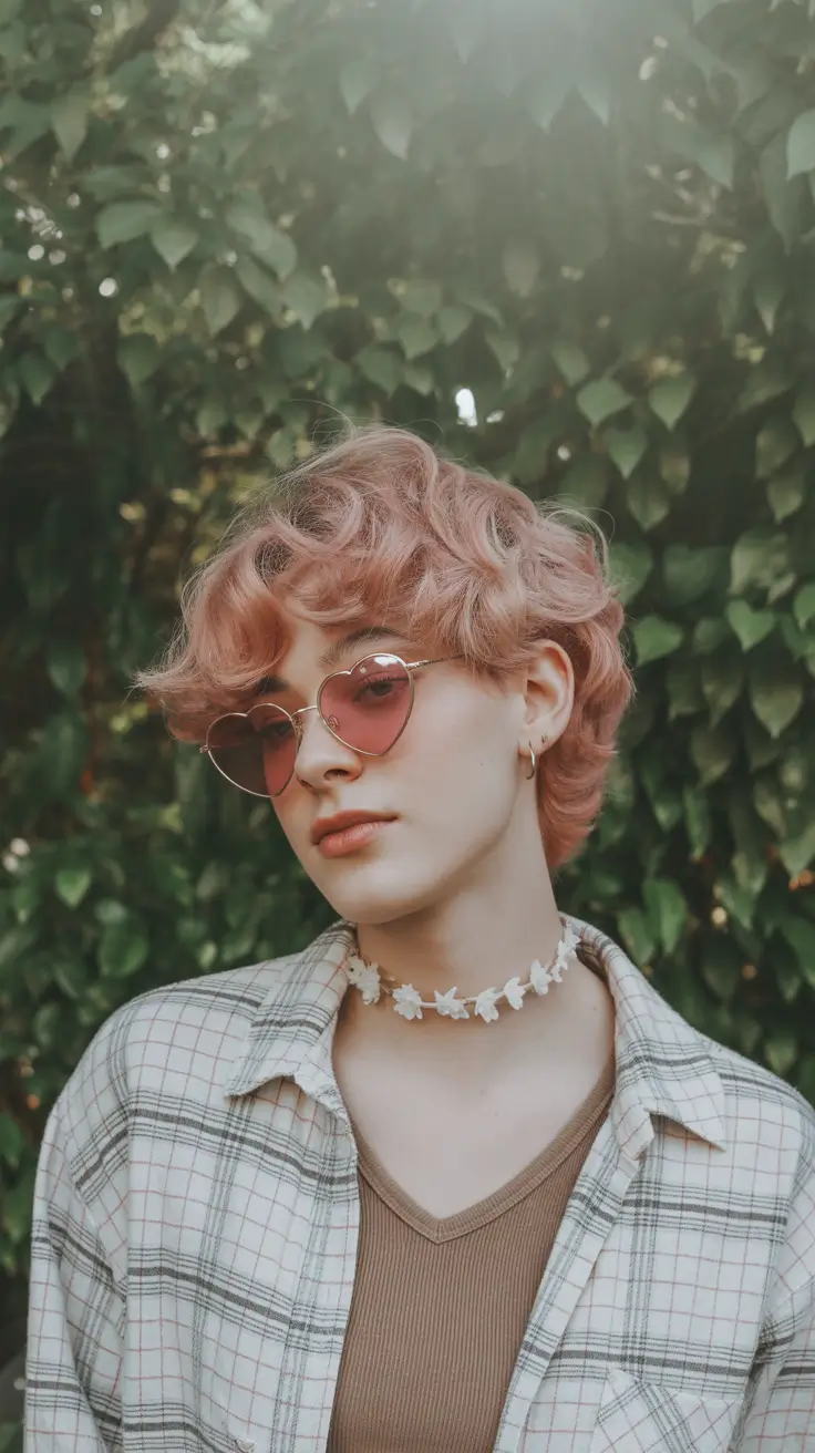 short winter haircuts 2025-2026 Playful Pastel Pixie Curl