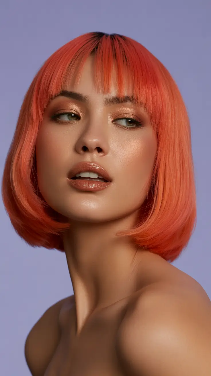 short winter haircuts 2025-2026 Coral Blunt Bob