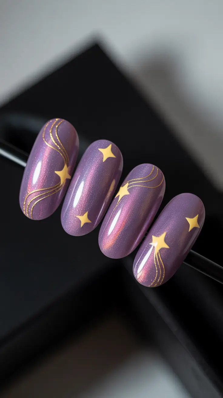 fall-winter-nails-2025-2026-Galactic-Lavender-Sparkle