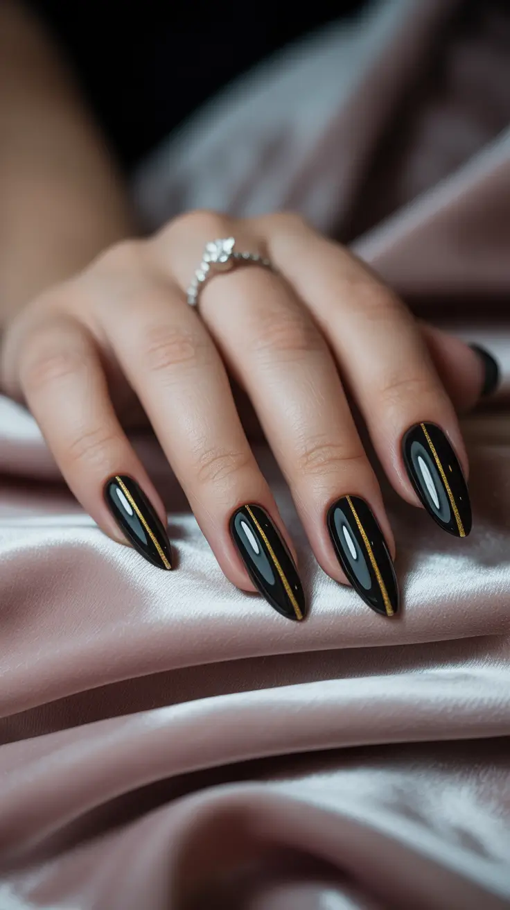 Fall-Winter-Nails-Gold-Lined-Noir-The-New-French