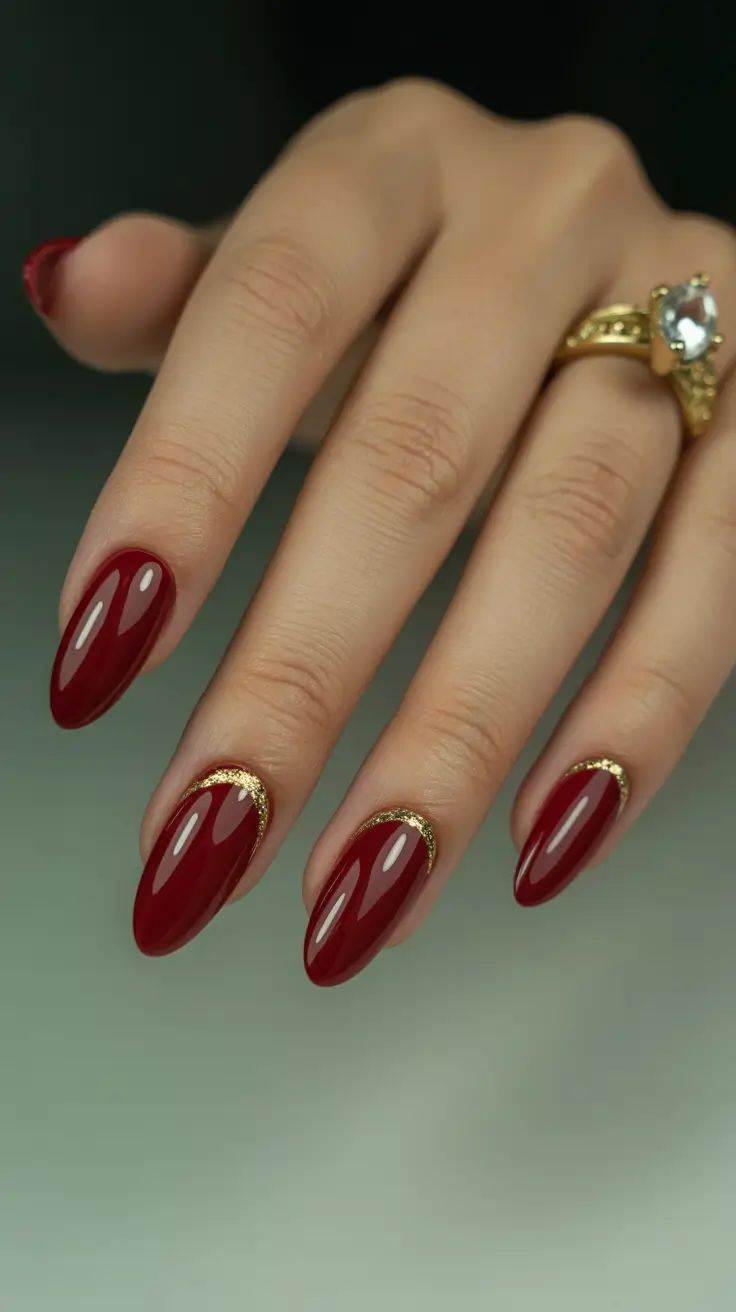 fall-winter-nails-2025-2026-Classic-Garnet-Golden-Whisper