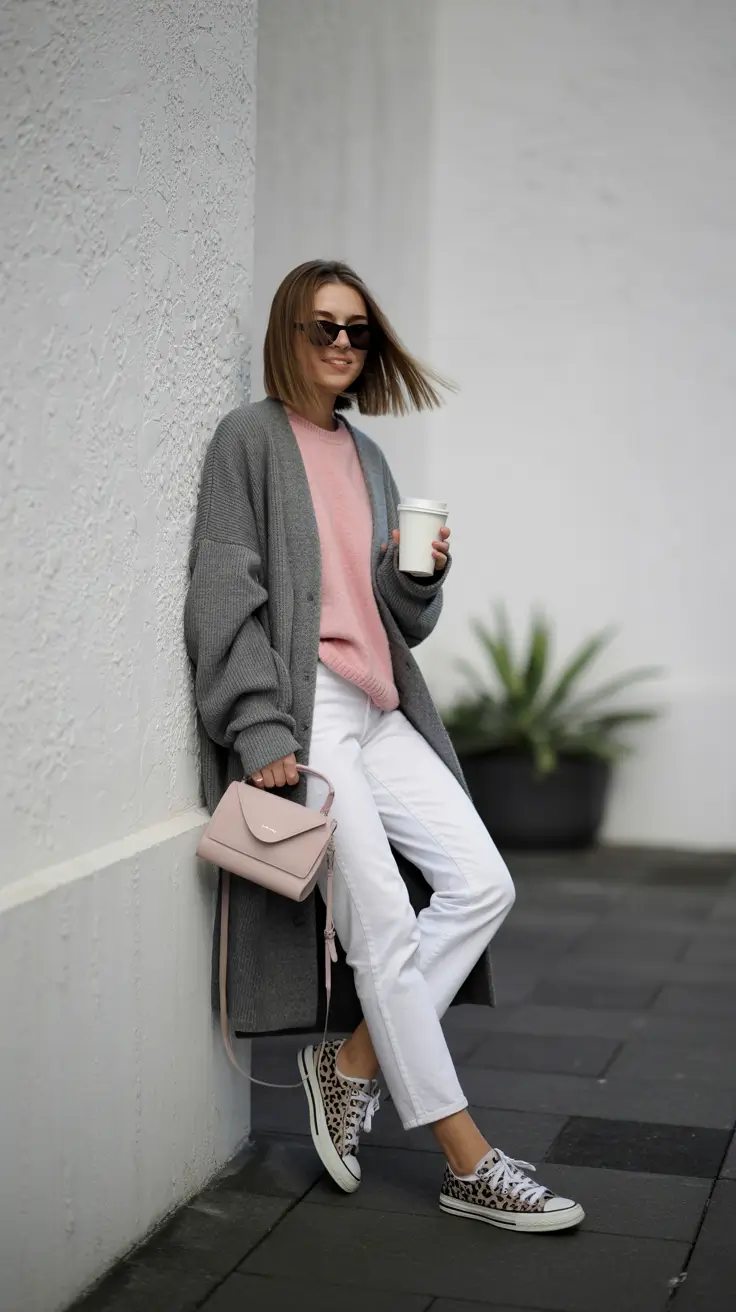 winter fashion outfits 2025-2026 Coffee Break Layers in Soft Tones