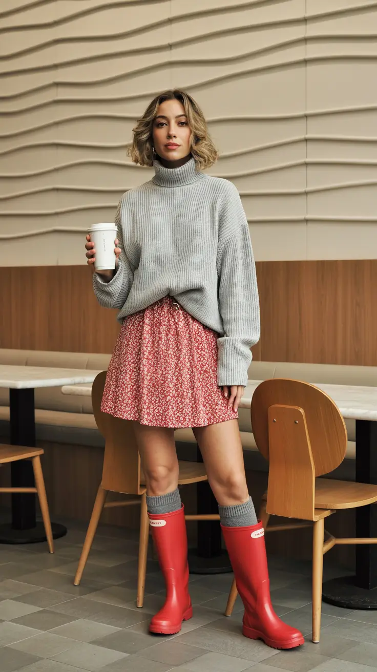 winter fashion outfits 2025-2026 Rain Boots, But Make It Cute