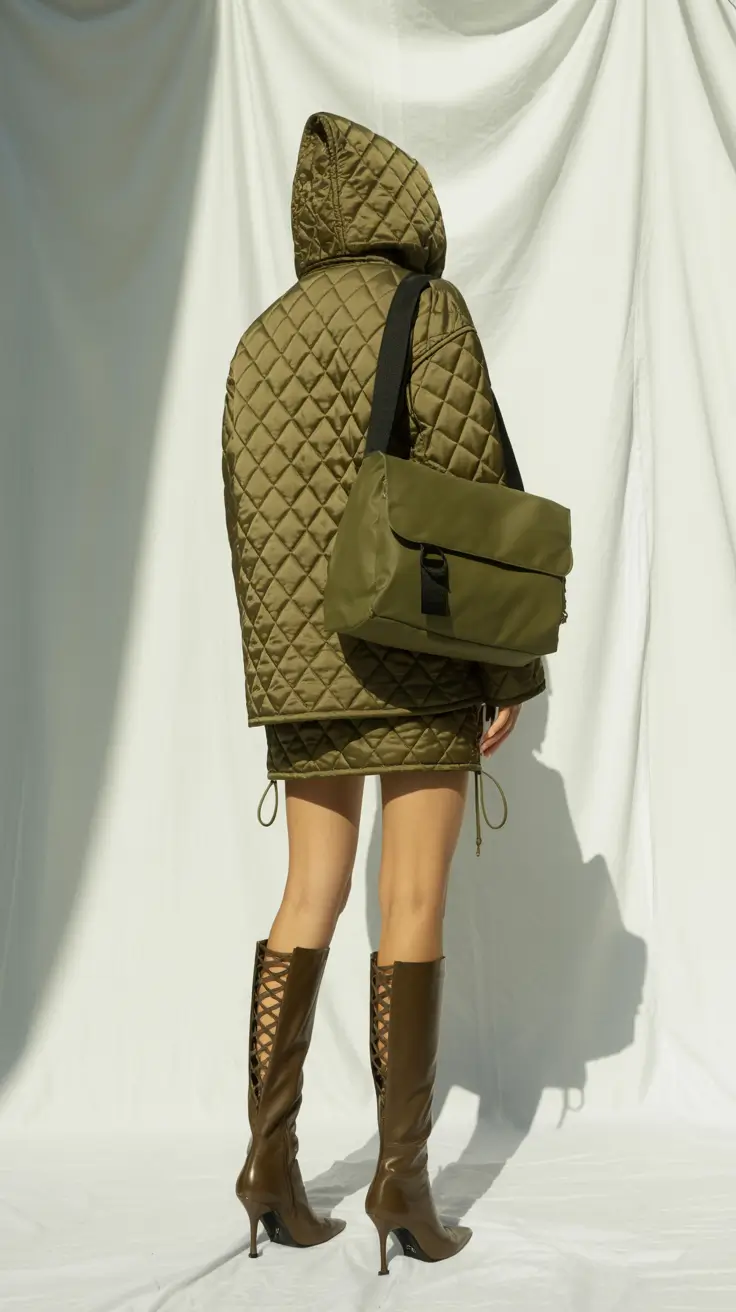 winter fashion outfits 2025-2026 Combat Quilting with a Sculptural Twist