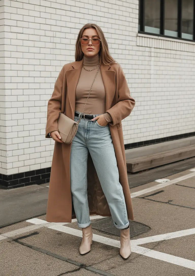 trendy winter outfits 2025/2026 Camel Monochrome With a Modern Twist