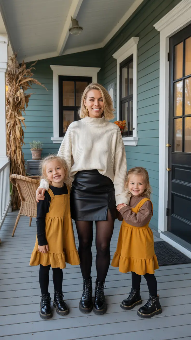 winter family photo outfits 2025-2026 Timeless Neutrals with a Modern Edge