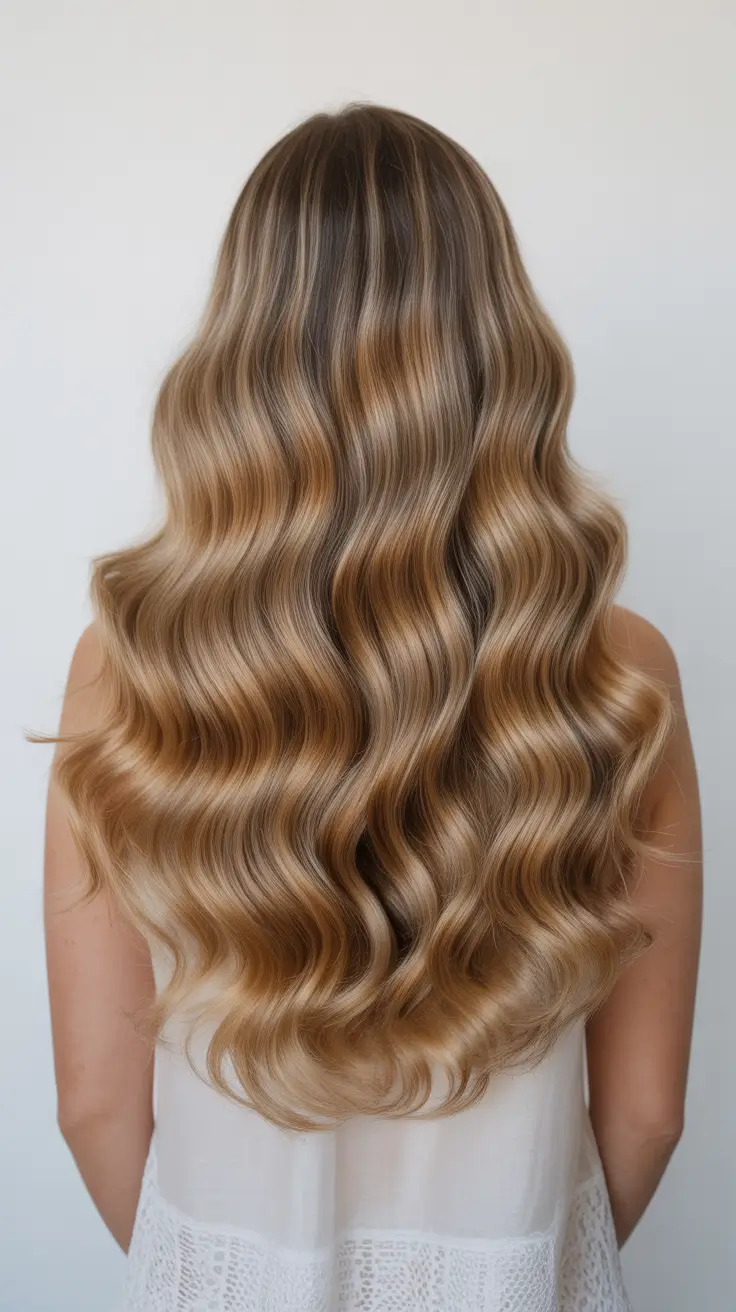 winter hairstyles and color for women over 50 2025-2026 Timeless Long Waves with Highlights