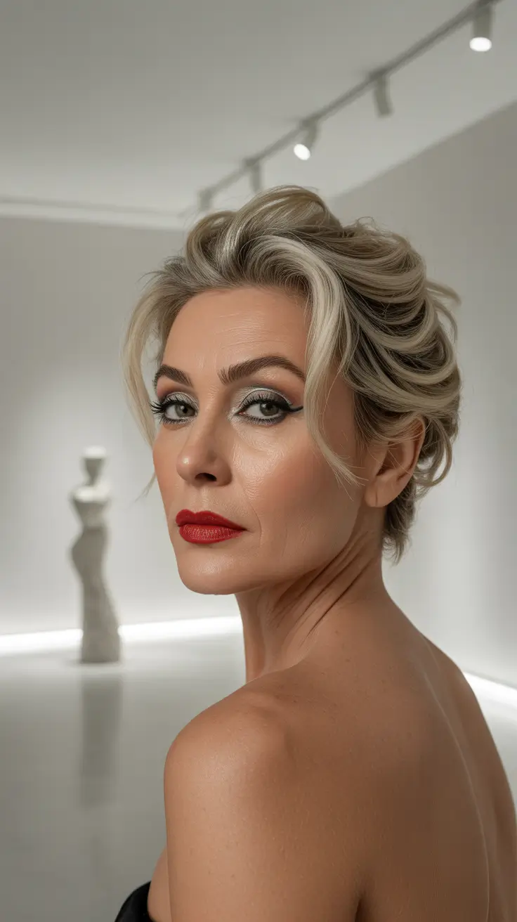 winter hairstyles and color for women over 50 2025-2026 Textured Volume Twist