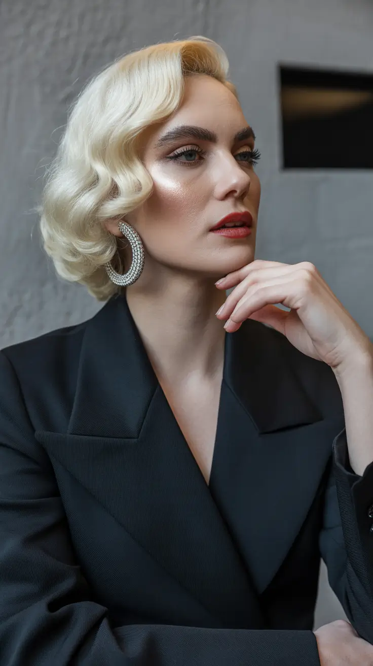 winter hairstyles and color for women over 50 2025-2026 Retro Hollywood Waves