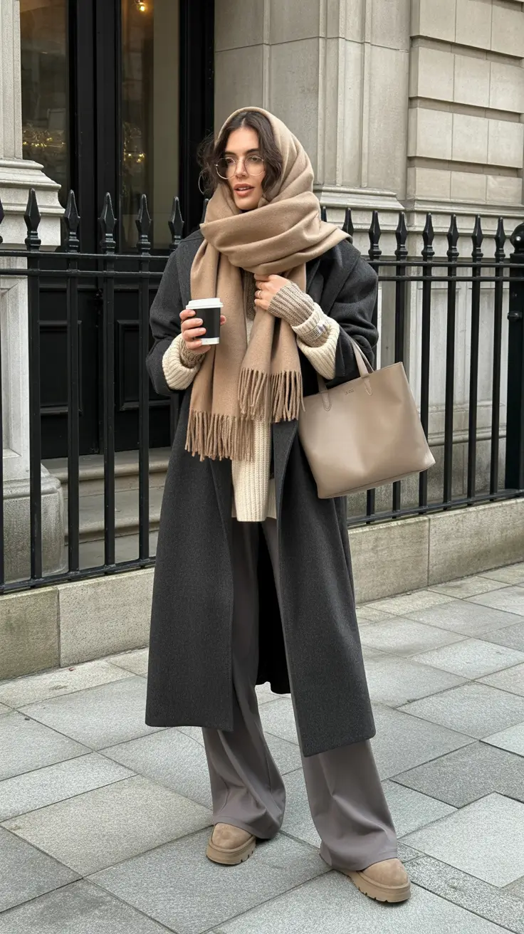 uggs outfit 2025-2026 Café Layers and Everyday Elegance