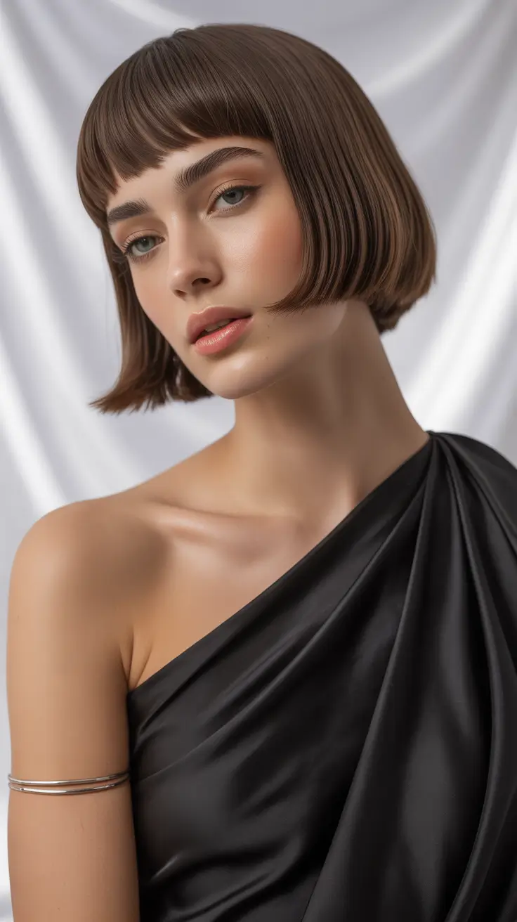 winter bob haircuts 2025-2026 Micro Fringe Bob