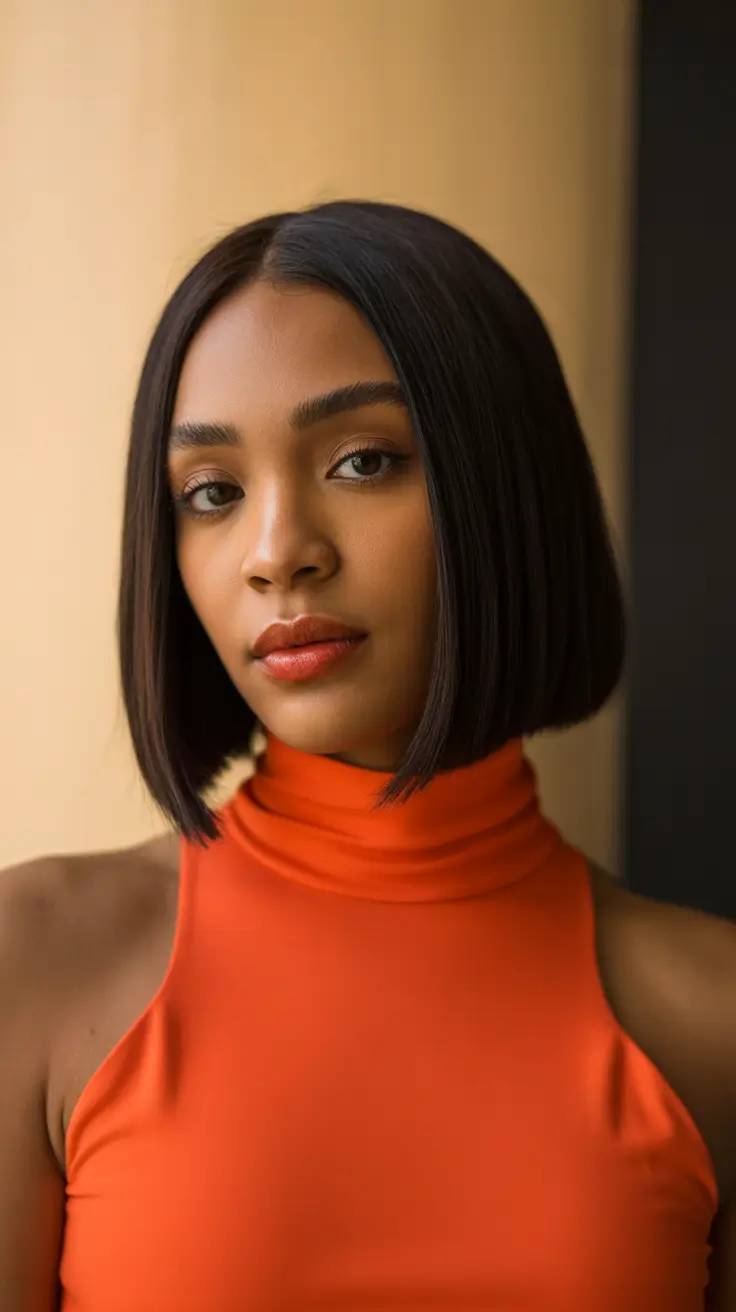 winter bob haircuts 2025-2026 Sharp Elegance in the Classic Bob