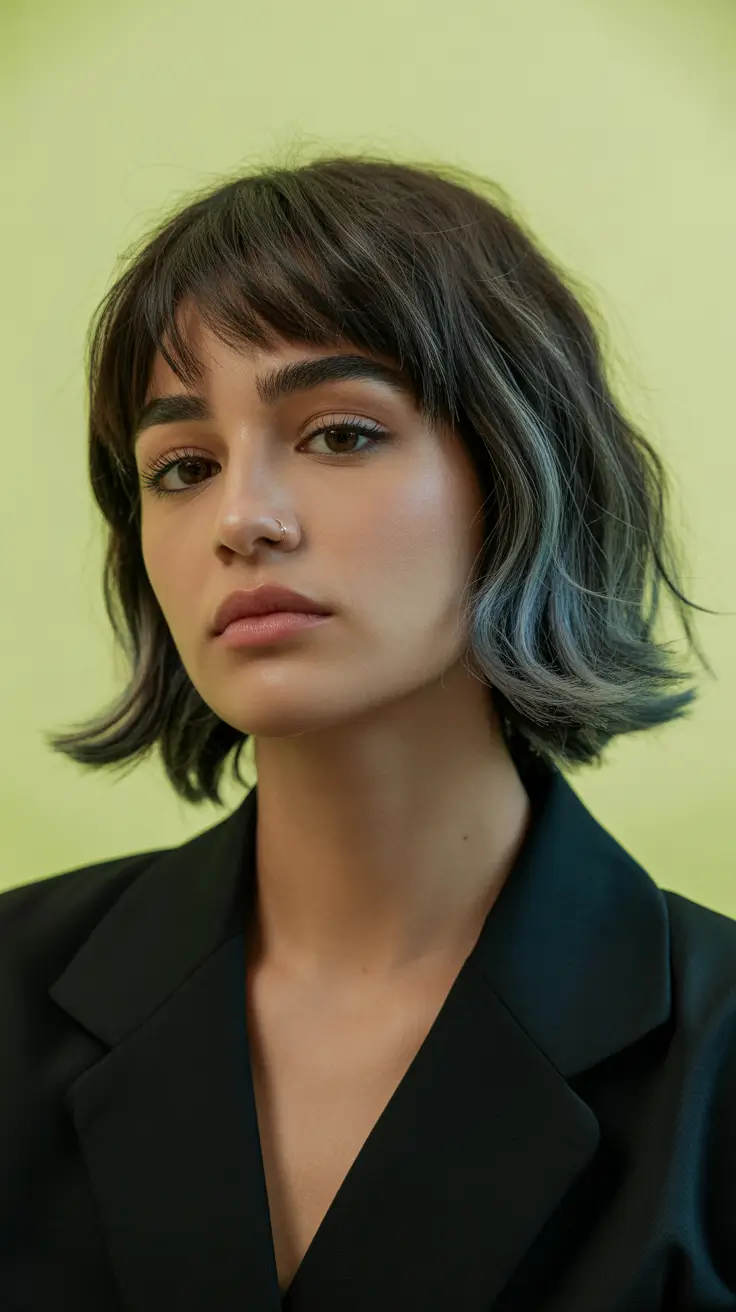 winter bob haircuts 2025-2026 Textured Layers with a Modern Edge