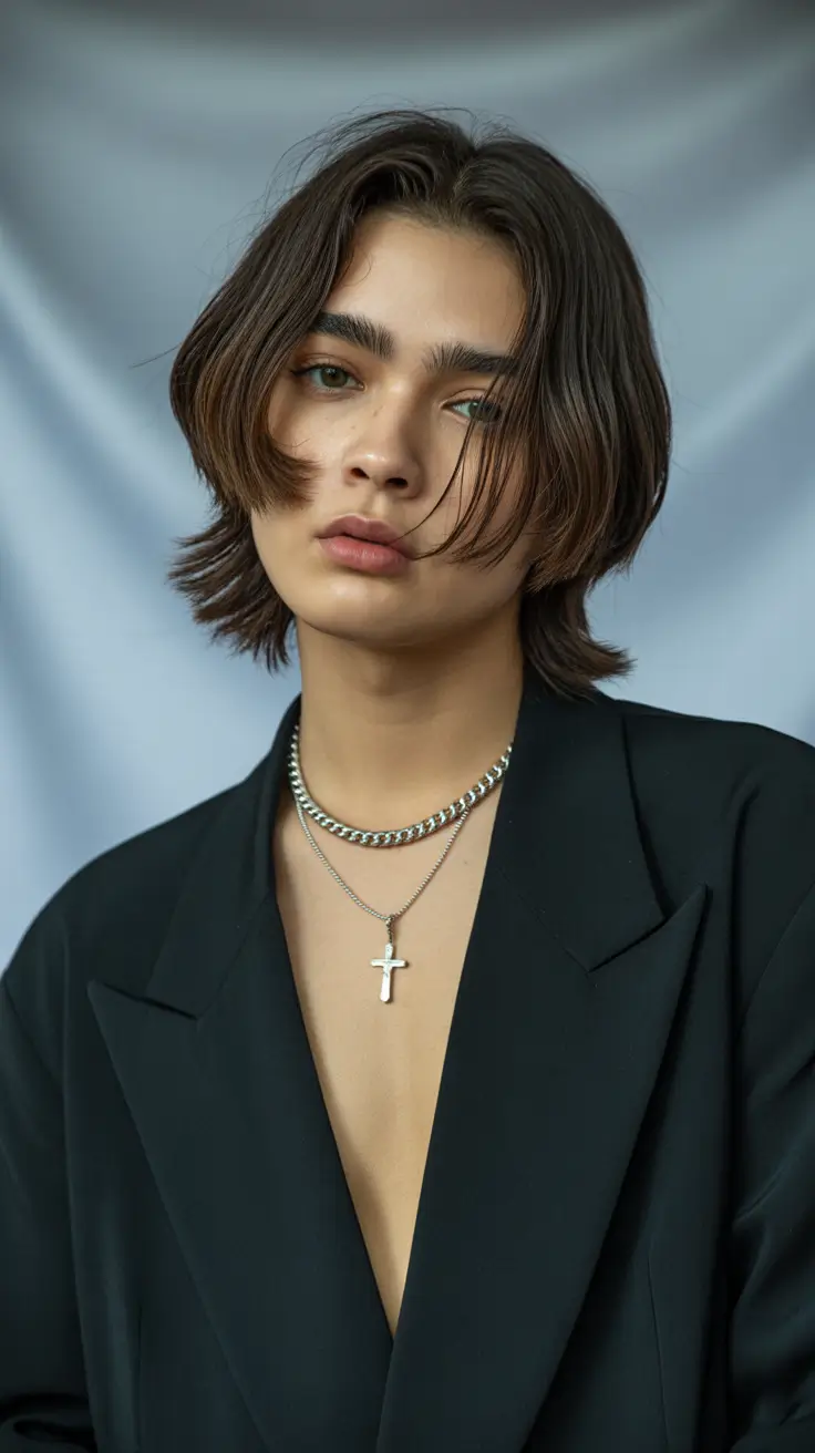 winter bob haircuts 2025-2026 Effortless Curtain Bob