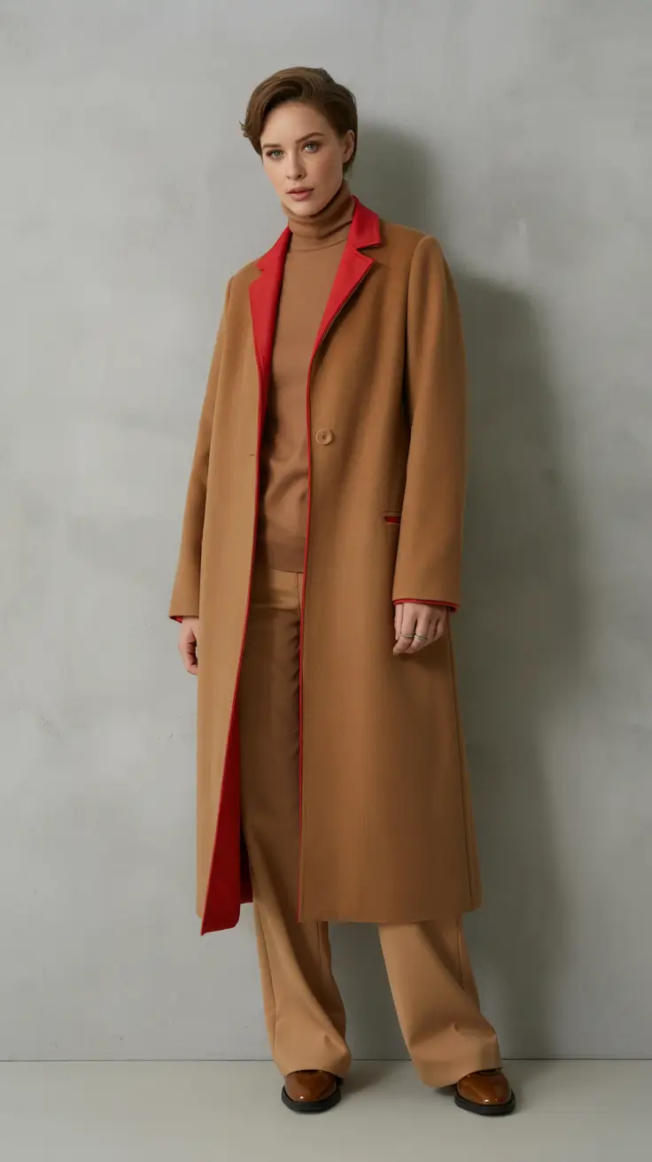 winter capsule wardrobe 2025-2026 Classic Camel Red Pop