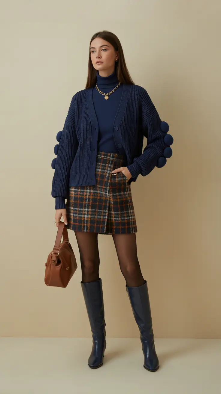 winter capsule wardrobe 2025-2026 Retro Plaid Twist