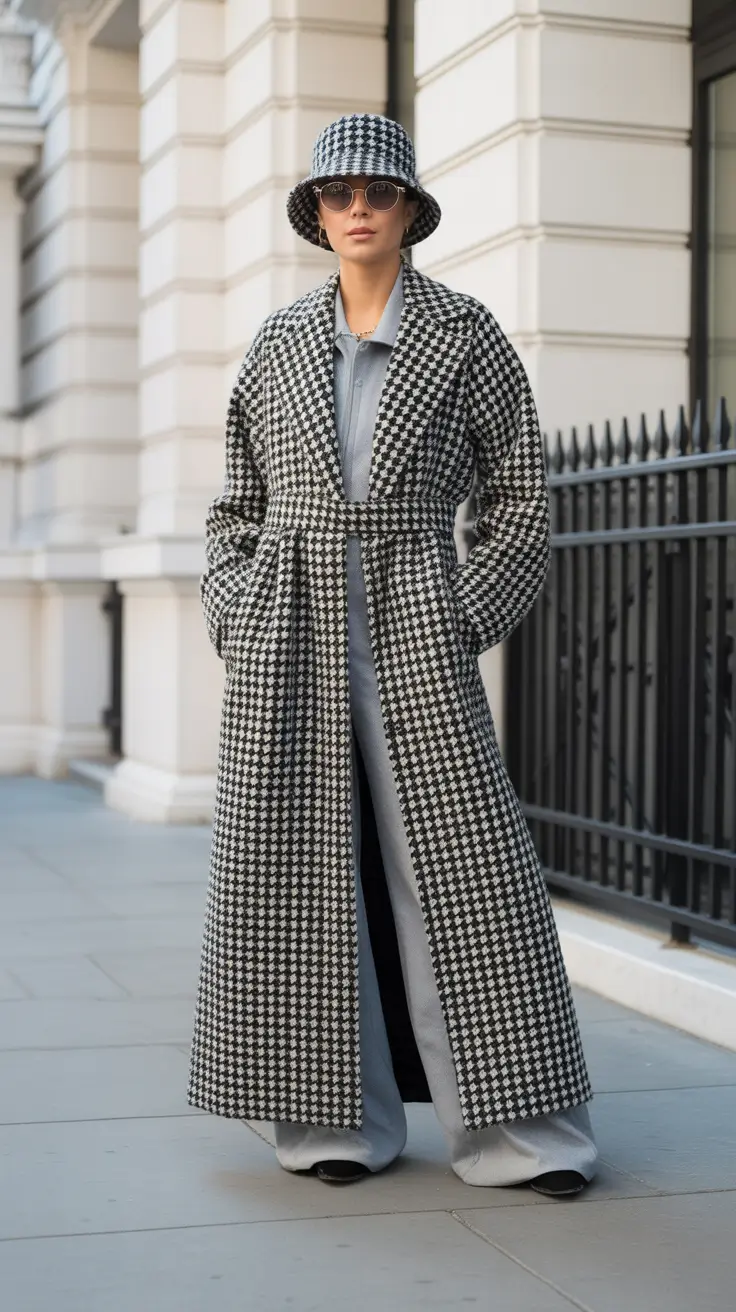 winter capsule wardrobe 2025-2026 Oversized Check Sophistication